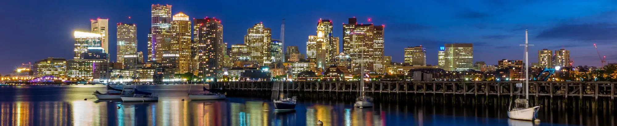 Skyline overlooking water