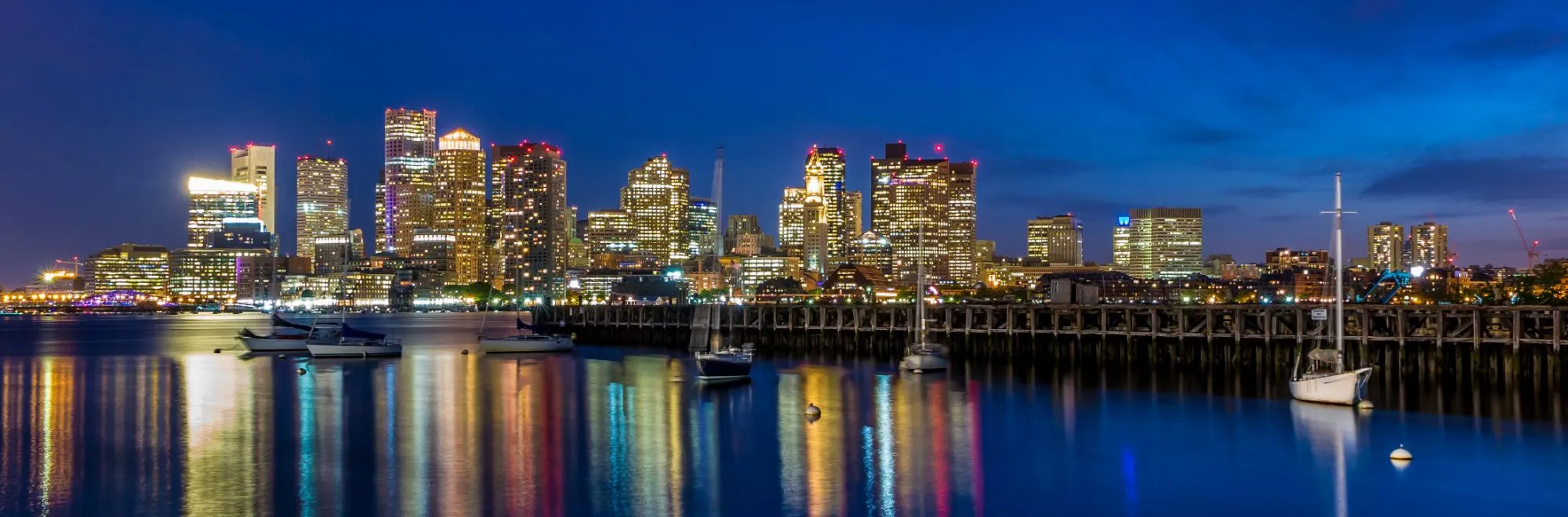 Skyline overlooking water